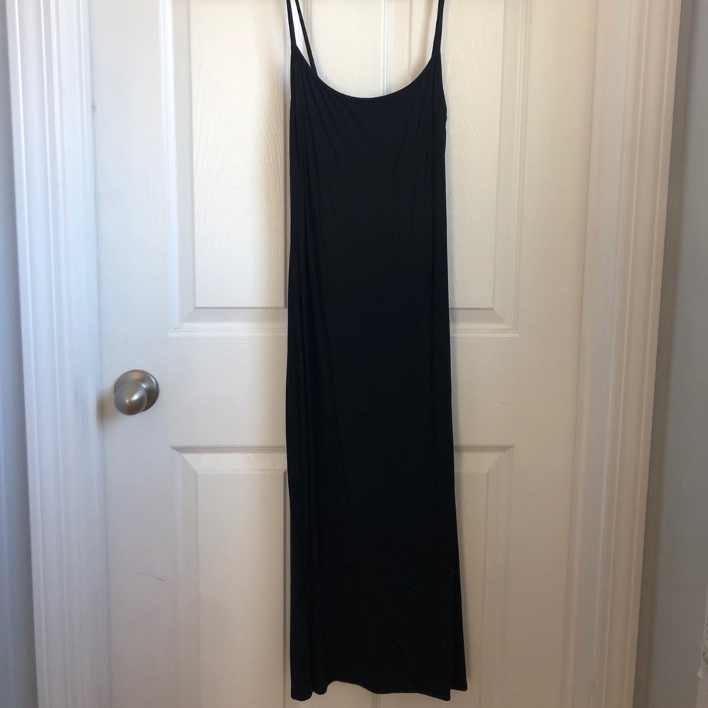 Black slip dress